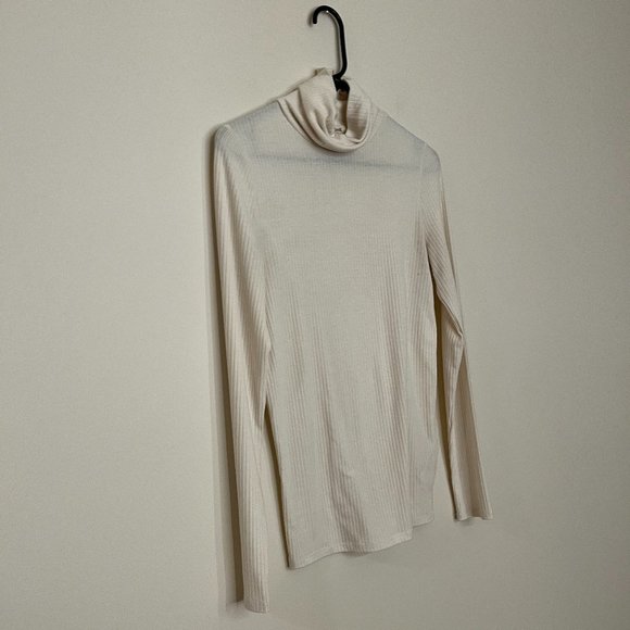 Madewell Rib Turtleneck Long Sleeve Shirt Size S - Picture 4 of 9